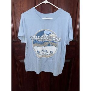 Yellowstone Dutton Ranch T-Shirt XL Blue Unisex Graphic Print Crew Neck